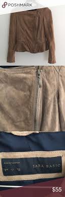 Women S Zara Suede Leather Jacket Med Zara Zara Jackets Leather Jacket