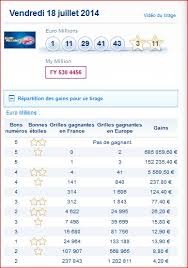 Résultat tirage euromillions vendredi 11 janvier 2019. Euromillions My Million Resultat Tirage Vendredi 18 Juillet 18 07 Gagner Au Loto Et A Euro Millions