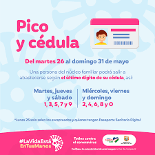 Cédulas terminadas en 1, 3, 5, 7 y 9 solo podrán acceder a establecimientos como los bancos, supermercados, centros comerciales, entre otros lugares con. Nuevo Pico Y Cedula Del 26 Al 31 De Mayo Calibuenasnoticias Com