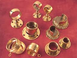 While our inventory fluctuates regularly, we often hold stock of antique curtain hardware made from cast iron, brass, bronze, steel, aluminum and other metals. Brass Ring Brackets Brass Curtain Pole Brackets Hunter Hyland