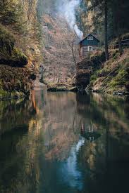 Hrensko Czech Republic Gorge In Hrensko Which Is House In The Woods Outdoor Cabins In The Woods