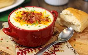 Crumbled crispy bacon, shredded cheddar cheese stir well and continue to cook over low heat until heated through and cheese is melted. 20 Minute Cheesy Baked Potato Soup With Sour Cream