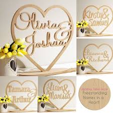Heart With Custom Names Freestanding Wedding Wooden Names Signs Words Decor Wooden Wedding Signs Wooden Name Signs Craft Booth Displays