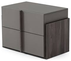 Zinus dane modern studio collection 20 inch square side / end table / night stand / coffee table, rich black wood grain. Nova Domus Lucia Italian Modern Elm And Matte Gray Nightstand Modern Nightstands And Bedside Tables By Vig Furniture Inc 76189 Houzz