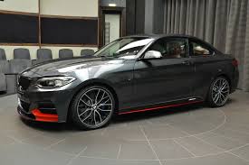 This engine produces a maximum power of 326 ps (322 bhp for stopping power, the f22 2 series coupe m235i braking system includes vented discs at the front and discs at the rear. Bmw M235i With M Performance Parts Mineral Grey Meets Red Bmw Dealer Bmw New Bmw