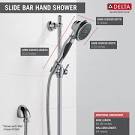 Delta Slide Bar Hand Shower, Ultraflex Hose, Glide