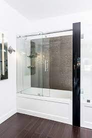 Shower curtain v/s glass enclosures? Bathtub Glass Enclosure Bathtub Enclosures Tub Shower Doors Tub With Glass Door Small Bathroom Remodel