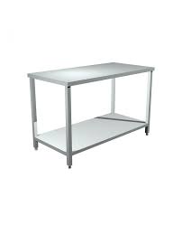 Cook in an organized kitchen with wallniture plat stainless. Tomado Tus 290 Stainless Steel Work Table With Under Shelf 290wx70dx90h Cm