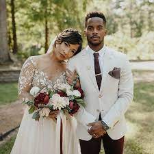 This Groom S Wickedly Cool Style Is Off The Charts Have You Seen A Cream Burgundy Suit Groom Wedding Attire Perfect Wedding Dress Burgundy And Blush Wedding