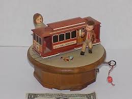 Ebay Ad Link Anri Thorens I Lost My Heart In San Francisco Wooden Music Box Trolley Wooden Music Box Music Box Music Box Jewelry