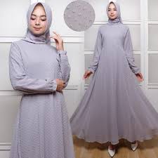 Inspirasi model baju pesta brokat simpel untuk hijaber yang ingin ke kondangan jadi bridesmaid. Baju Gamis Polos Terbaru Rubiah Maxi Trend Busana Muslim Butik Jingga