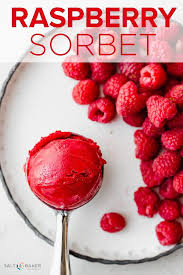 Raspberry Sorbet That Is Creamy Refreshing And Vibrant In Color And Flavor This Sorbet Recipe C Sorbet Recipes Frozen Dessert Recipe Raspberry Sorbet Recipe