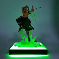 One Piece Roronoa Zoro Santoryu Green Square Diy 3d Light Lamp Anime Lamps Roronoa Zoro Anime One One Piece Anime