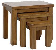 Buy Argos Home Arizona Nest Of 3 Solid Wood Tables Nest Of Tables Argos Classic Furniture Living Room Solid Wood Table Argos Home