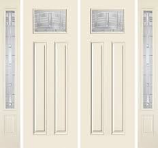 You could also purchase a vintage. Craftsman Exterior Door By Therma Tru In Double Door With Two Sidelites Made Of Fiberglass And The Pattern Is Smooth S8609 S85898sl 2 2
