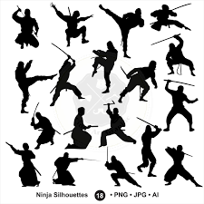 Ninja Silhouettes Clipart Ninja Clipart Samurai Japan Silhouettes Clipart Digital Download Buy 1 Get 1 Free Use Code 1get12 Samurai Art Ninja Art Silhouette