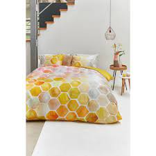 beddinghousemenorca dekbedovertrek 200x200 220 cm geel dekbedovertrek beddengoed slaapkamer geel
