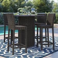 Sol 72 Outdoor Fairfield 5 Piece Bar Height Dining Set Wayfair In 2020 Outdoor Bar Height Table Outdoor Pub Table Bar Height Patio Set