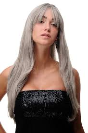 The hits are an overhaul against each look. Lady Quality Wig Cosplay Very Long Long Bangs Fringe Can Part To Side Straight Silver Grey