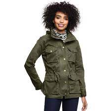 Lands End Women S Petite Long Sleeve Military Jacket 119 Liked On Polyvore Featuring Out Military Style Jacket Womens Jacket Outfit Women Military Jacket