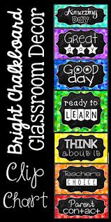 behavior clip chart chalkboard brights classrooms