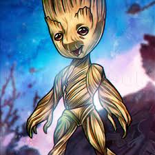 Begin by drawing an oval within an oval, oriented horizontally. How To Draw Baby Groot Step By Step Drawing Guide By Dawn Dragoart Com