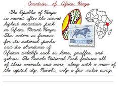 Fran S Freebies Countries Of Africa Cursive Cursive Practice Cursive Writing Writing Sentences Worksheets