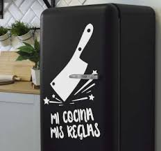 Ideas como forrar paredes con vinilos para pared de cocina, así como para electrodomésticos de la cocina como neveras o. Vinil Para Refrigerador Originales Y Divertidos Tenvinilo