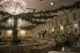 Garden Party Wedding Reception At The Peabody Hotel In Memphis Tn With Natural Greenery Insta Wedding Reception Rooms Wedding Table Centerpieces Wedding Table