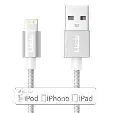 New 6 Ft Lightning Cable Heavy Duty Iphone 6 7 8 Plus Charger Charging Cord Grey Usb Cable Iphone Cable Anker
