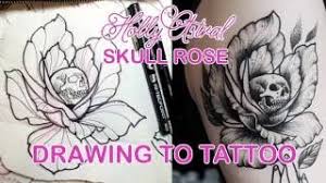 Skull and rose tattoo studio, elkton, maryland. Drawing To Tattoo Skull Rose Youtube