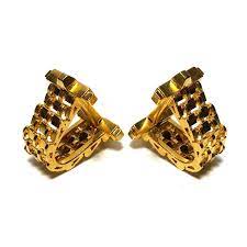 18k white gold diamond barbell cufflinks. 18k Gold Wrap Chain Cufflinks Tml