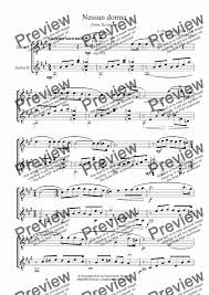 Ed il mio bacio scioglierà il silenzio che ti fa mia. Nessun Dorma For Guitar Duet Download Sheet Music Pdf File