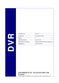 Esempio Dvr Per Cantiere Docsity