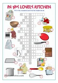Kitchen Crossword Puzzle Word Puzzles For Kids Worksheets Staff Education