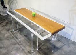 Practical and spacious, this coffee table fits beautifully into any room, and becomes an. Coffee Table In Plexiglass And Wood Stripes Cast Acrylic Furnishings