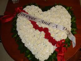 Heart shaped share a memory or remembrance flat card with special memorial imprinting on the front in our elegant script which reads memories are treasures of the heart. Broken Heart Carnations Funeral Flowers Sympathy Flowers Funeral Arrangements