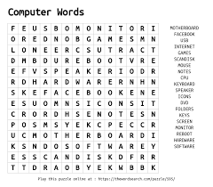 The objective of this puzzle game is to find and mark all the words hidden inside the box by connecting the letter. Download Word Search On Computer Words