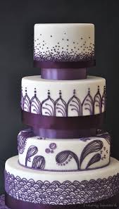 An Eggplant Wedding Dummy Cake Created For A Group Art Project White Fondant And Eggplant Purple Ro Purple Wedding Cakes Eggplant Wedding Beautiful Cakes