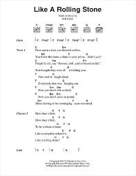 Bob dylan's handwritten lyrics for like a rolling stone are up for auction. Bob Dylan Like A Rolling Stone Sheet Music Download Printable Pop Pdf Guitar Chords Lyrics Score Sku 42286