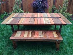Diy Reclaimed Wood Picnic Table Instructables Via Apartment Therapy With Images Pallet Picnic Tables Pallet Furniture Outdoor Diy Garden Table