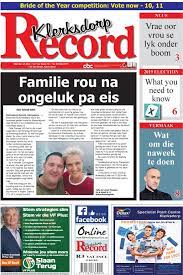 Klerksdorp record newspaper — klerksdorp, south africa. This Week S Front Page To Read The Full Klerksdorp Record Facebook