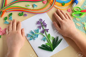 All you need is some basic card making supplies, and greeting card making is at your fingertips! Quilling Technique Making Decorations Or Greeting Card Paper Strips Flower Scissors Handmade Crafts On Holiday Birthday Mother S Or Father S Day March 8 Wedding Children S Diy Concept Stock Photo Picture And Royalty Free