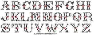 Make a charted design in cross stitch or in backstitch from your own text. Pdf Free Rose Font Subversive Cross Stitch