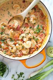 Garlic Shrimp In Coconut Milk Tomatoes And Cilantro Recipe Skinny Taste Recipes Shrimp Coconut Milk Recipes
