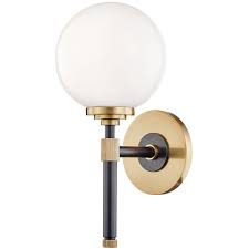Meet my new chloe wall sconce from mitzi! Bowery Globe Wall Sconce By Hudson Valley Lighting 3701 Aob