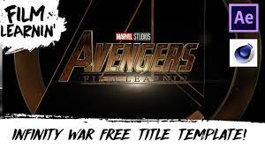 Avengers Infinity War Free Title Template Film Learnin Infinity War Avengers War