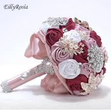 Home > wedding vendors landing > jewelry bouquets. Luxury Crystals Bridal Bouquets 14 Style Colorful Jewelry Satin Roses Rhinestons Silk Ribbon Wedding Flowers Bouquet Design New Wedding Bouquets Aliexpress
