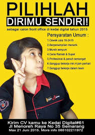 Lihat lowongan kerja di jora. Kedai Digital Info Lowongan Kerja Part Time B Area Semarang Merapat Girls Facebook