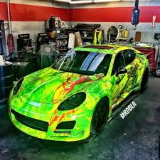 Black And Yellow Car Paint Jobs Wild Panamera Wrap Done By Printing On 3m 1080 Satin Neon Fluor Yellow Thanks Rdbla Rdbla Com Porsche Panamera Porsche Car Paint Jobs